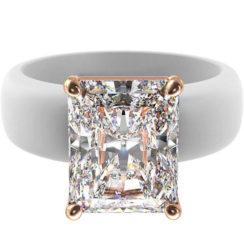 🔥Buy 1 Get 1 Free🔥KLENIMORE Silicone Ring – Emerald Cut CZ | Patent-Pending Design