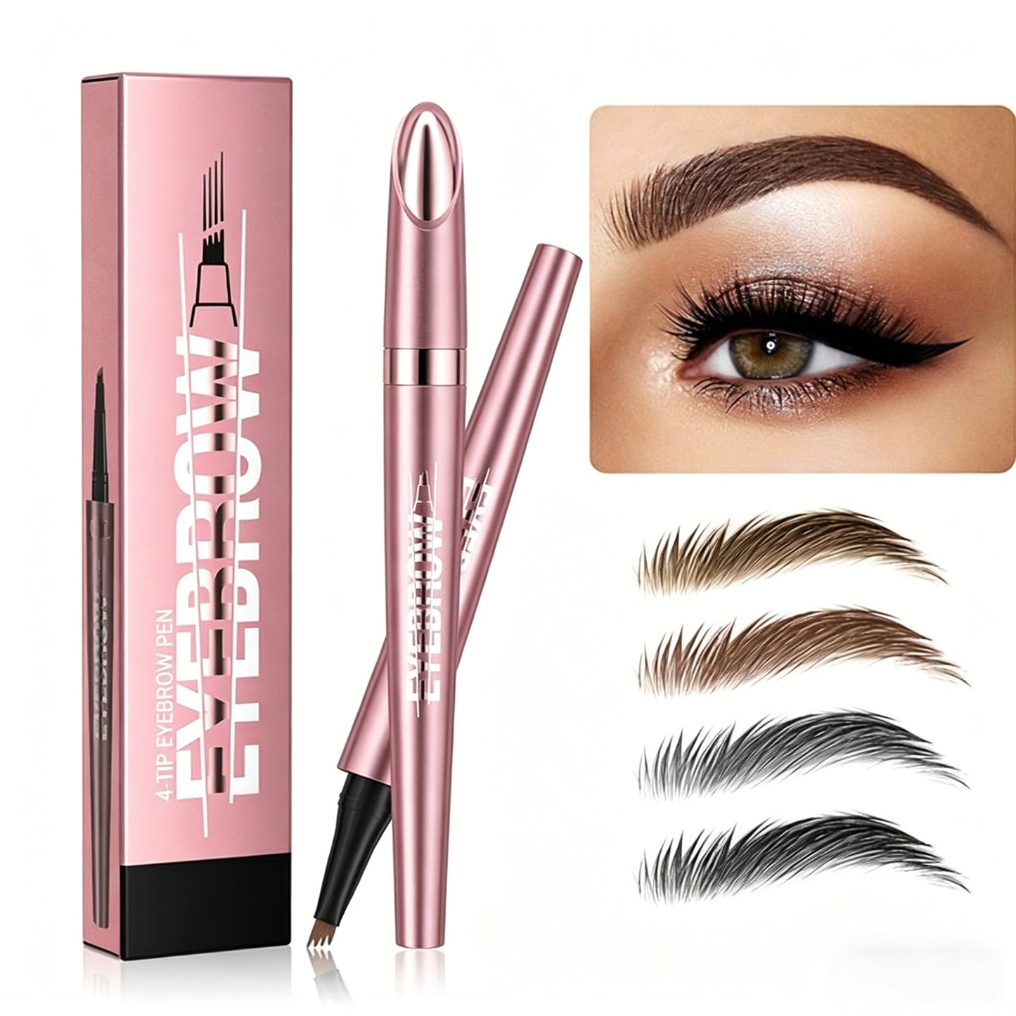 🖌️ Waterproof Micro-Fork Brow Pencil – Natural Hair-Like Brows