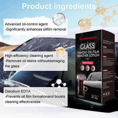 Automotive Handheld Oil Flmr Cream,Glass DecontaminationWithoutTraces,Window Oil Film Cleaning,FastCleaning, CompactAnd Easy To Cary