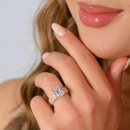 🔥Buy 1 Get 1 Free🔥KLENIMORE Silicone Ring – Emerald Cut CZ | Patent-Pending Design