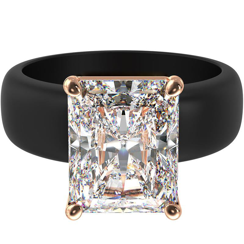 🔥Buy 1 Get 1 Free🔥KLENIMORE Silicone Ring – Emerald Cut CZ | Patent-Pending Design