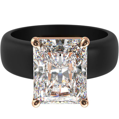 🔥Buy 1 Get 1 Free🔥KLENIMORE Silicone Ring – Emerald Cut CZ | Patent-Pending Design