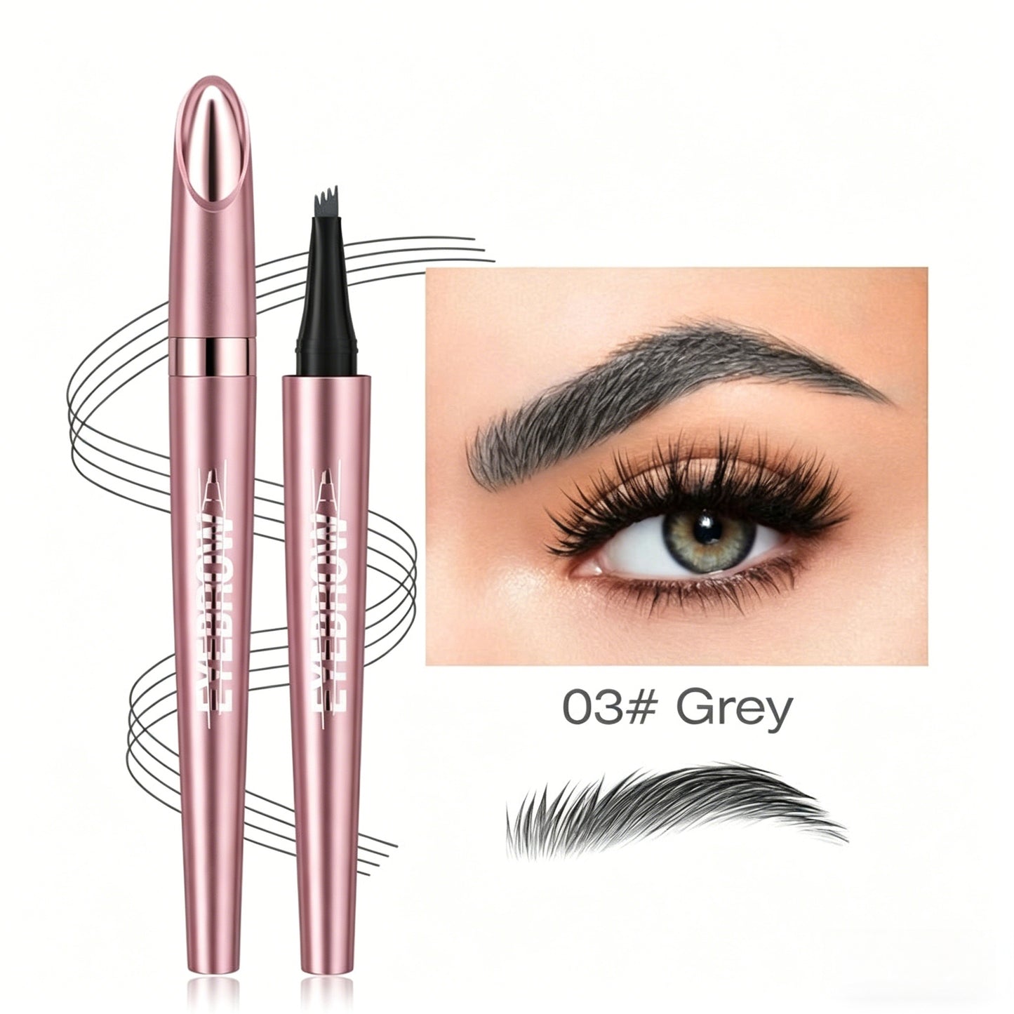 🖌️ Waterproof Micro-Fork Brow Pencil – Natural Hair-Like Brows