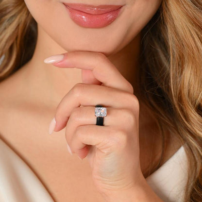🔥Buy 1 Get 1 Free🔥KLENIMORE Silicone Ring – Emerald Cut CZ | Patent-Pending Design