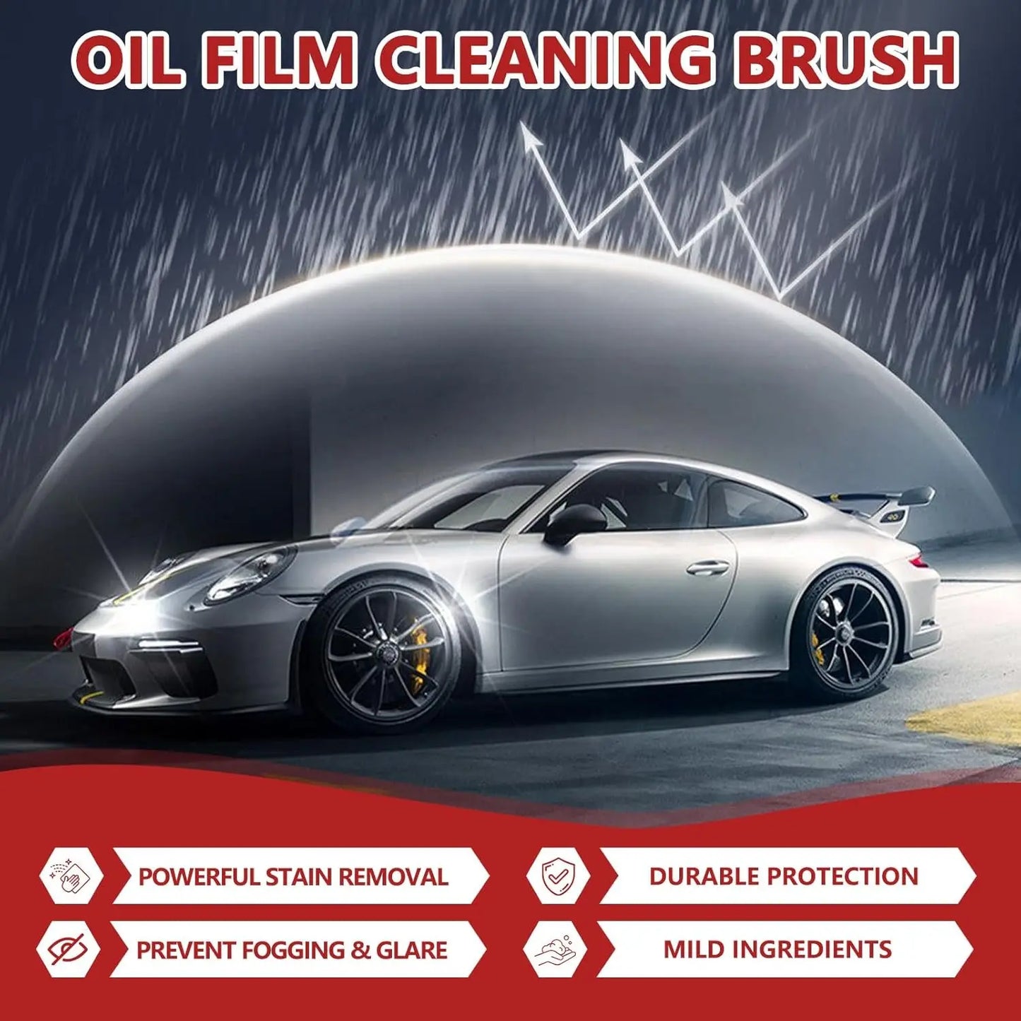 Automotive Handheld Oil Flmr Cream,Glass DecontaminationWithoutTraces,Window Oil Film Cleaning,FastCleaning, CompactAnd Easy To Cary