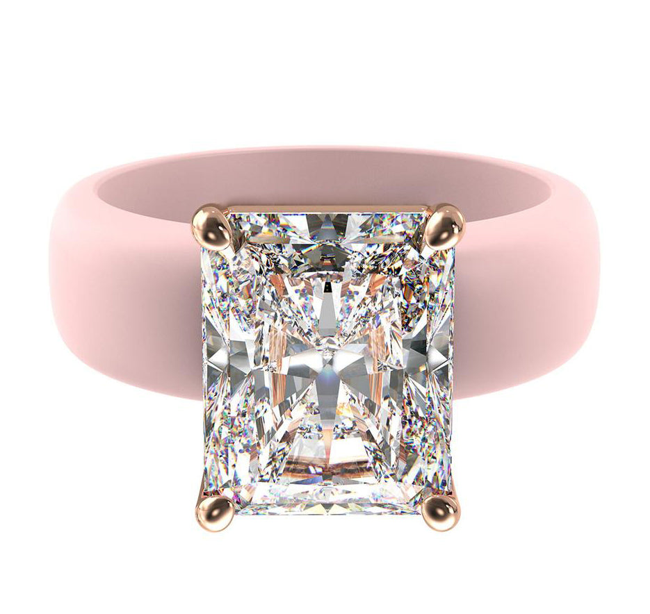 🔥Buy 1 Get 1 Free🔥KLENIMORE Silicone Ring – Emerald Cut CZ | Patent-Pending Design